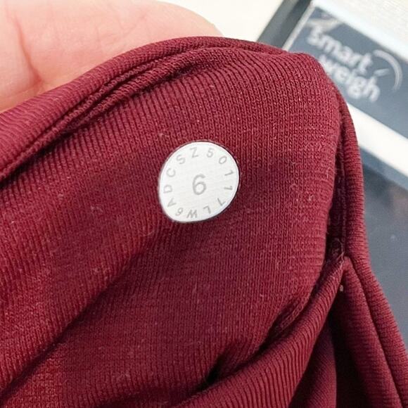 Lululemon Wunder Under Body Con Crop Leggings Deep Rouge Burgundy Red 6 - Picture 5 of 9